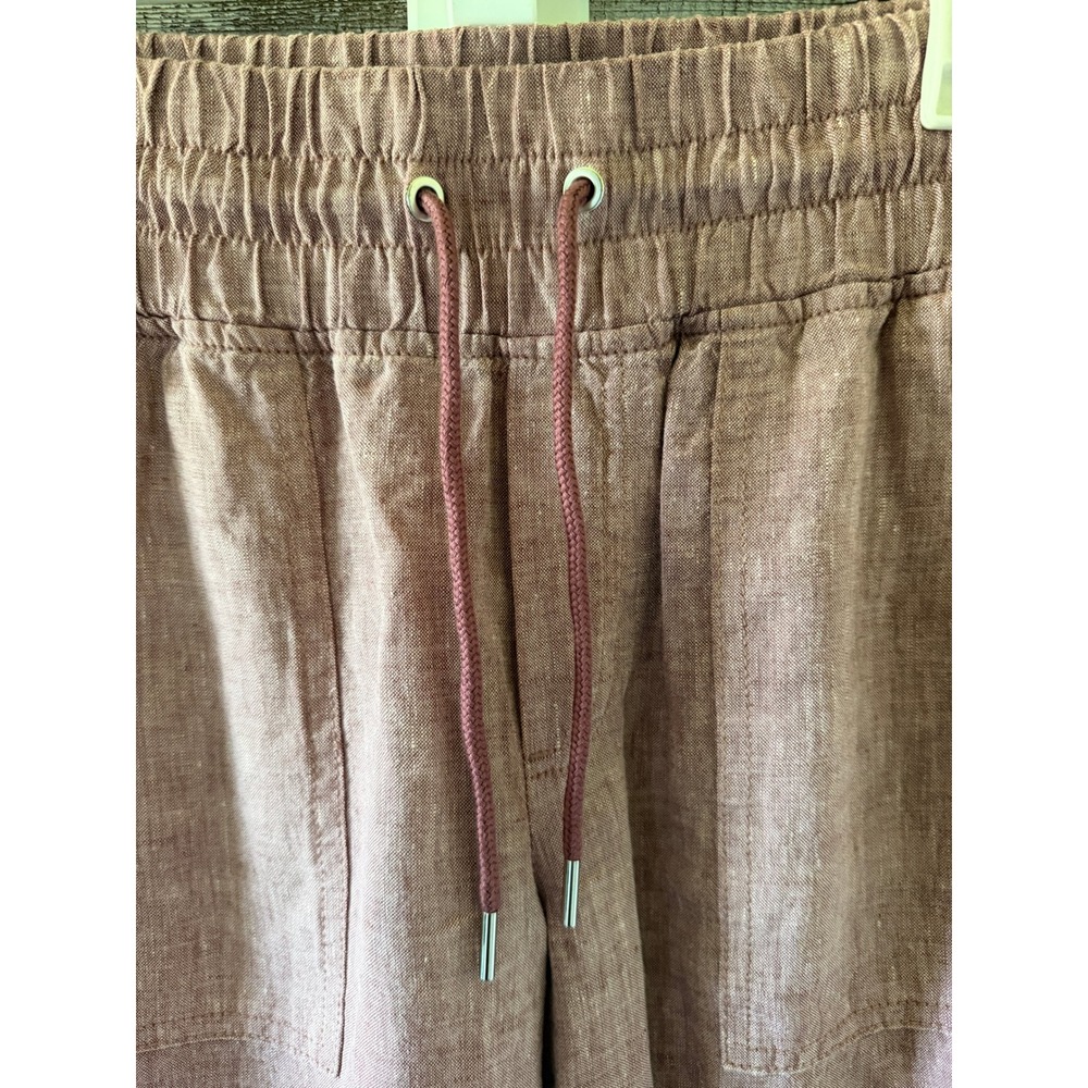 Athleta Women's Wide-Leg  Pants Size 10  Mauve Dusty Rose Pull-On Pockets - Picture 4 of 7